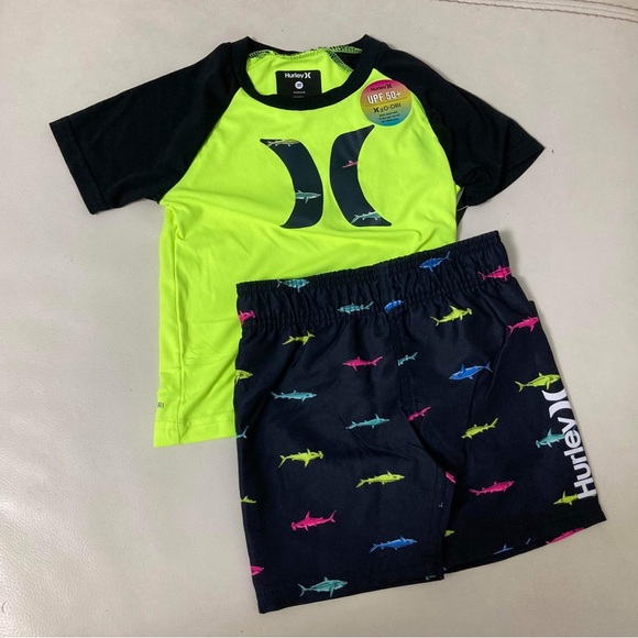 Hurley Neon Cute boy set shorts and top 8003 - Picture 5 of 5